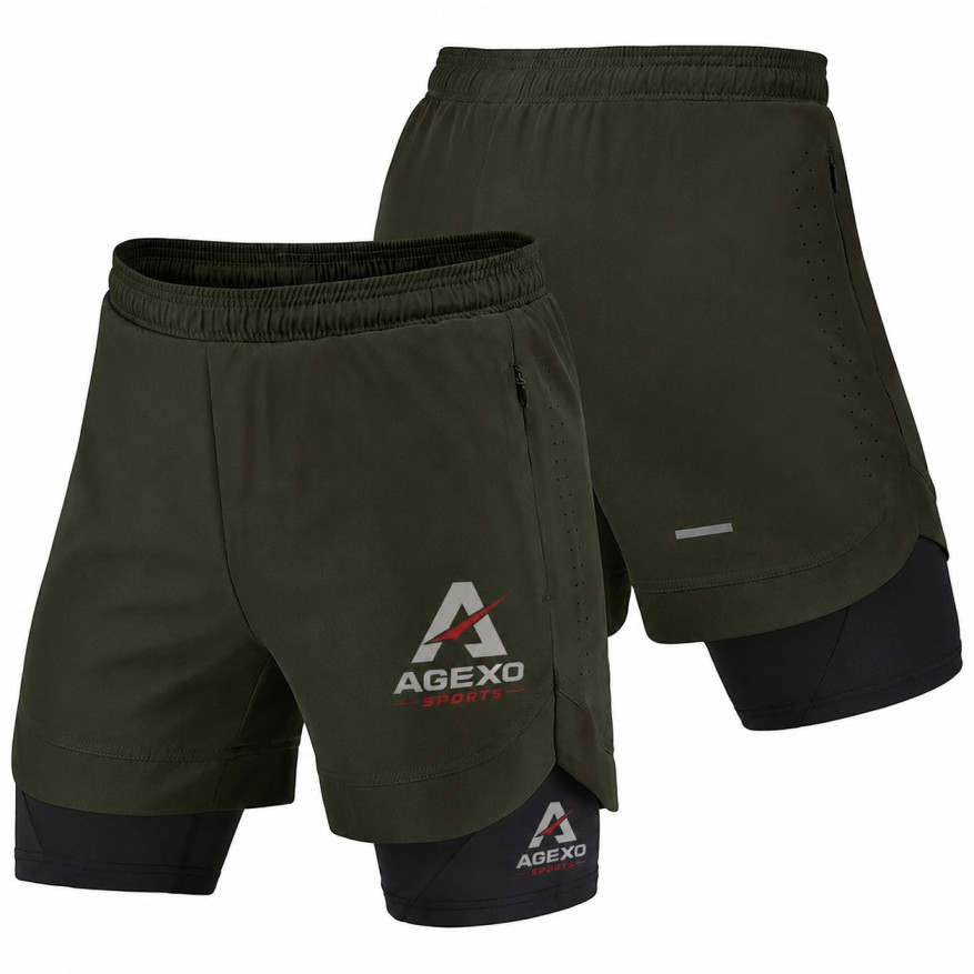 Agexo 2-in-1 Compression MMA Shorts mma shorts